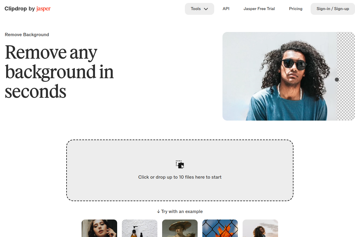 Clipdrop interface screenshot