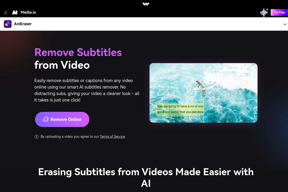 Media.io interface screenshot