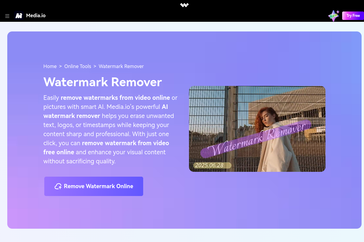 Media.io interface screenshot