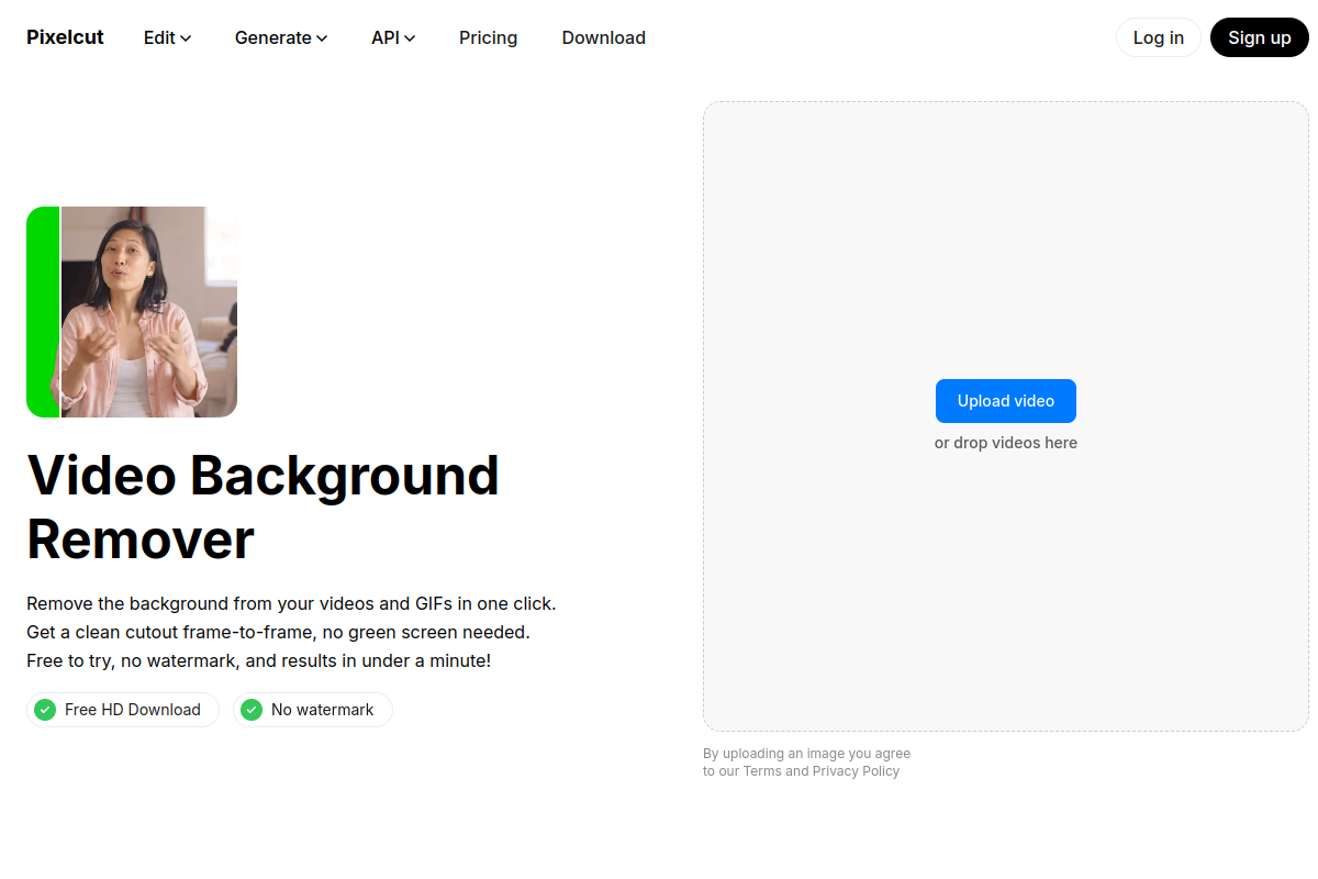 Pixelcut interface screenshot
