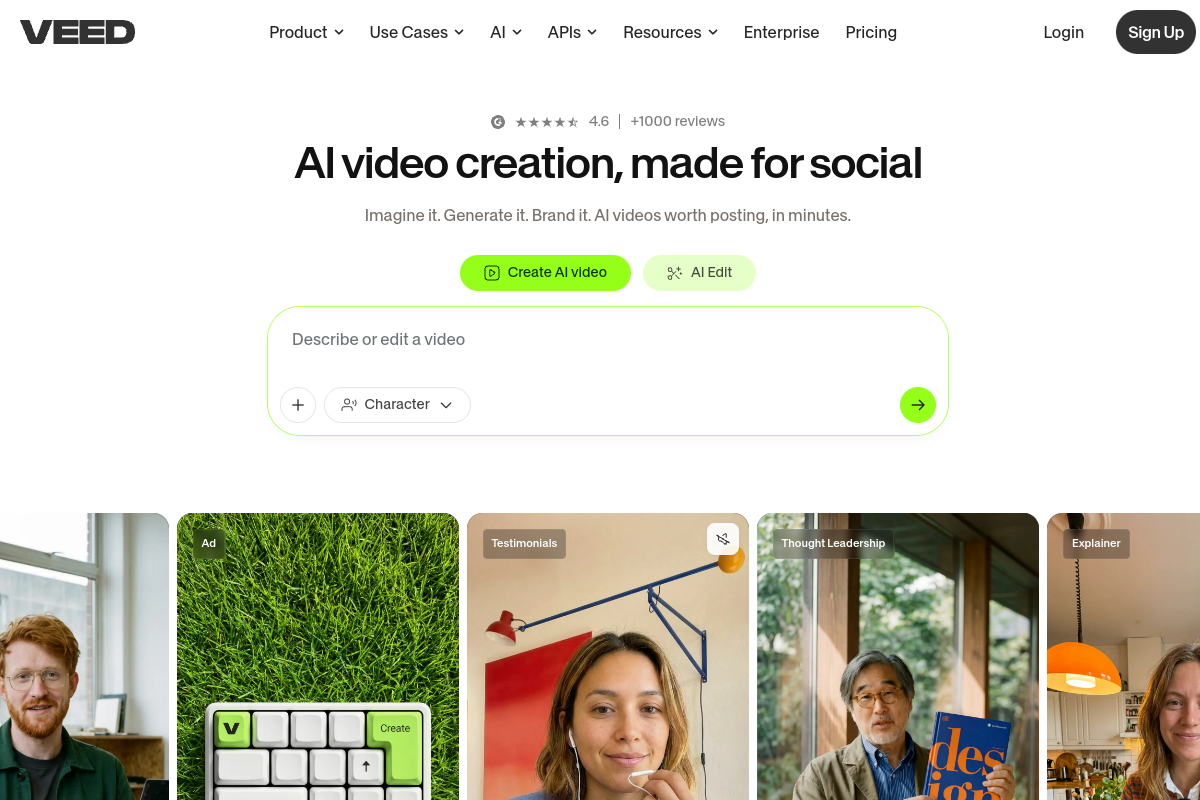 VEED interface screenshot